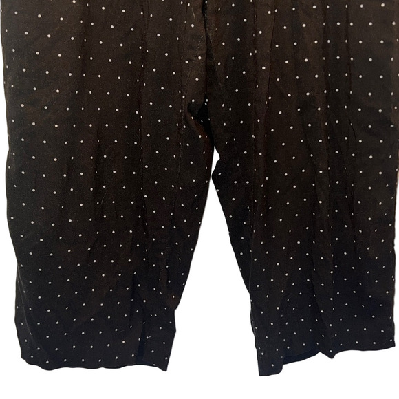 George Black and White Polka Dot Capris, Plus Size XXL - Picture 7 of 11